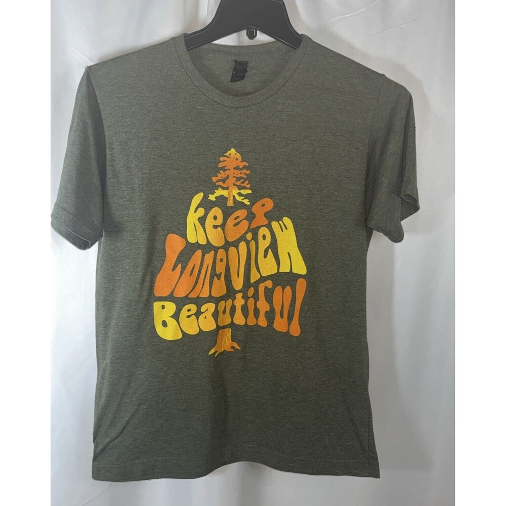 Military Green Keep Mountain View Beautiful Outdoors Forest Graphic T-shirt M